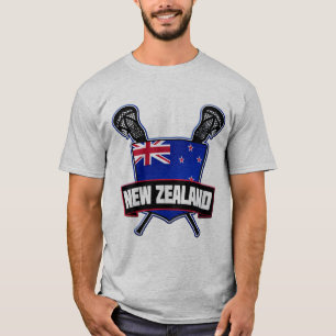 T-shirt Logo de la crosse du drapeau néo-zélandais avec im