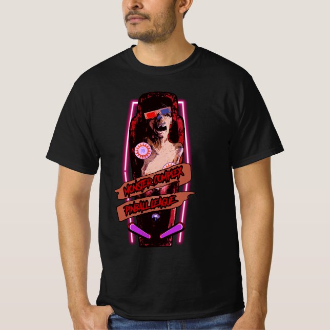 T-SHIRT LOGO DE LA LIGUE MCHC PINBALL TEL (Devant)