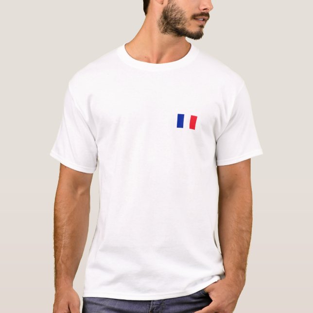 T-shirt Logo de la poitrine du drapeau de France - Souveni (Devant)