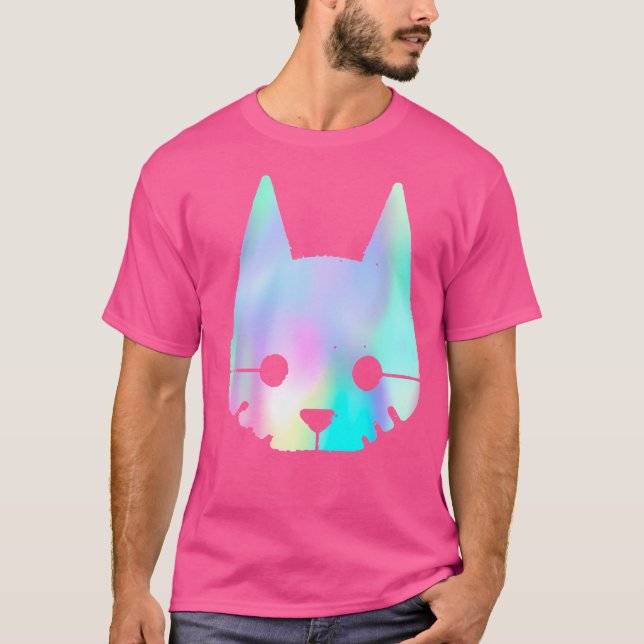 T-shirt Logo de la tête de chat solitaire du jeu Stray (Devant)