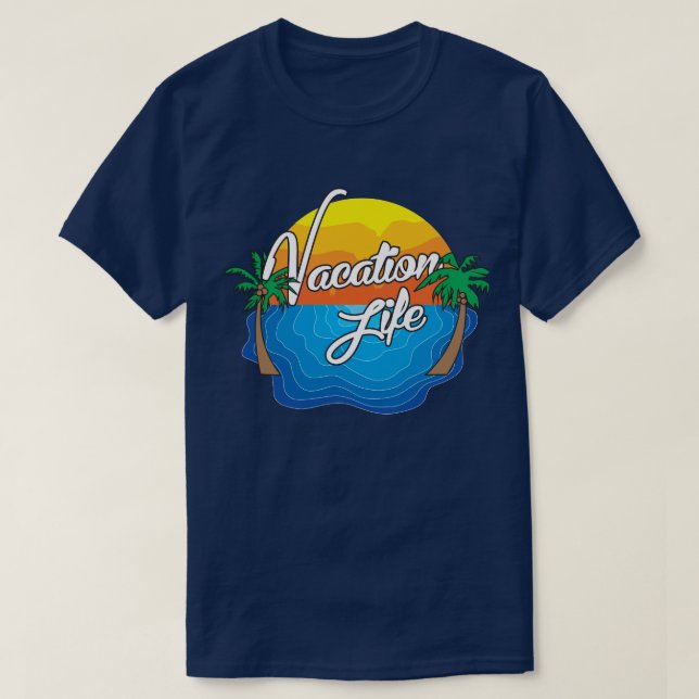 T-shirt Logo de la vie de vacances plein (Design devant)