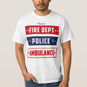 T-shirt Logo de l'ambulance de police des incendies Thunde