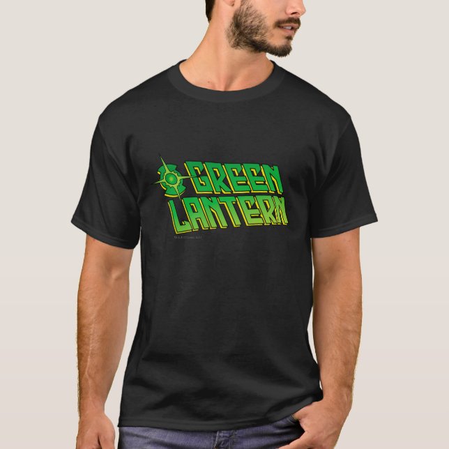 T-shirt Logo de lanterne verte - incliné (Devant)
