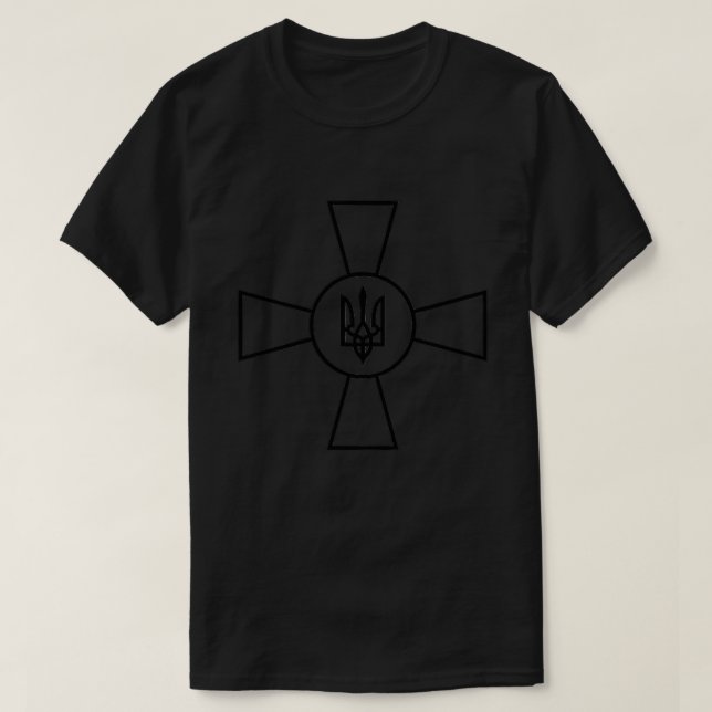 T-shirt Logo de l'armée de la crête tridente de l'Ukraine  (Design devant)