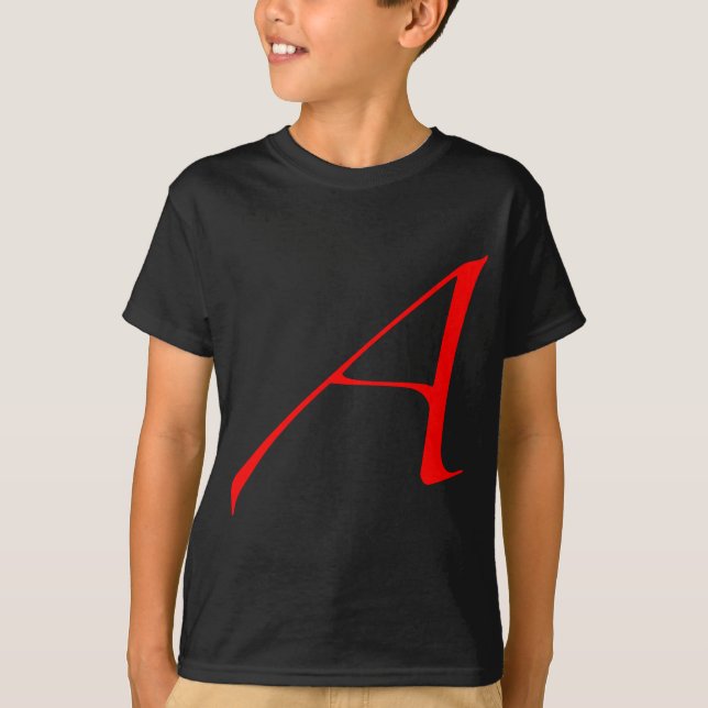 T-shirt Logo de l'athée "A" (Devant)
