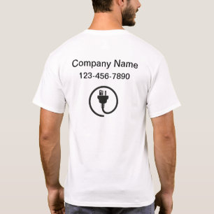 T-shirt Logo de l'électricien d'entreprise Chemises unifor