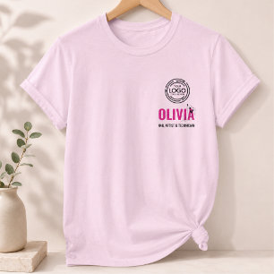 T-shirt Logo de l'entreprise avec nom de l'employé en écri