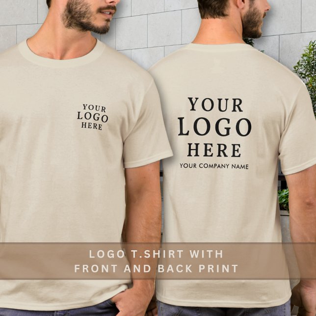 T-shirt Logo De L'Entreprise Et De L'Avant Nom De L'Entrep (Front And Back Business Logo Company Name Promo T-Shirt
)