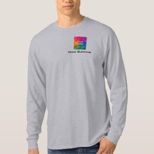 T-shirt Logo de l'entreprise Mens Long Leeve Employé