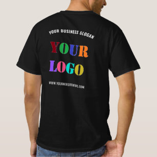 T-shirt Logo de l'entreprise personnalisée et texte votre
