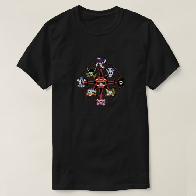 T-shirt Logo de l'équipage de tous les Casquettes de paill (Design devant)