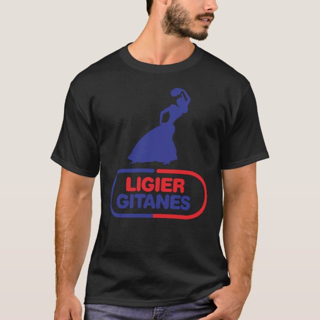 T-shirt Logo de l'équipe Ligier Gitanes F1 1975-1980 &x27  (Devant)