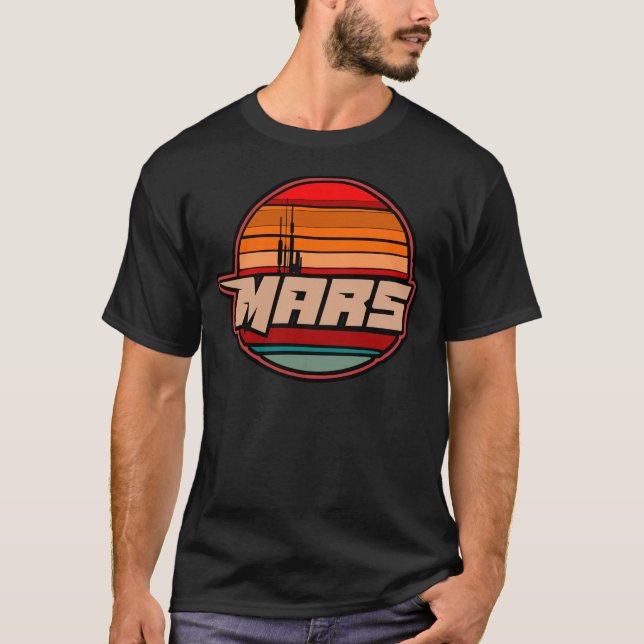 T-shirt logo de l'exploration de la planète rouge de Mars (Devant)