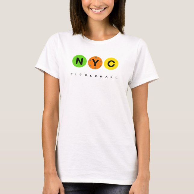 T-shirt Logo de NYC Pickleball - Pocket Light centré (Devant)