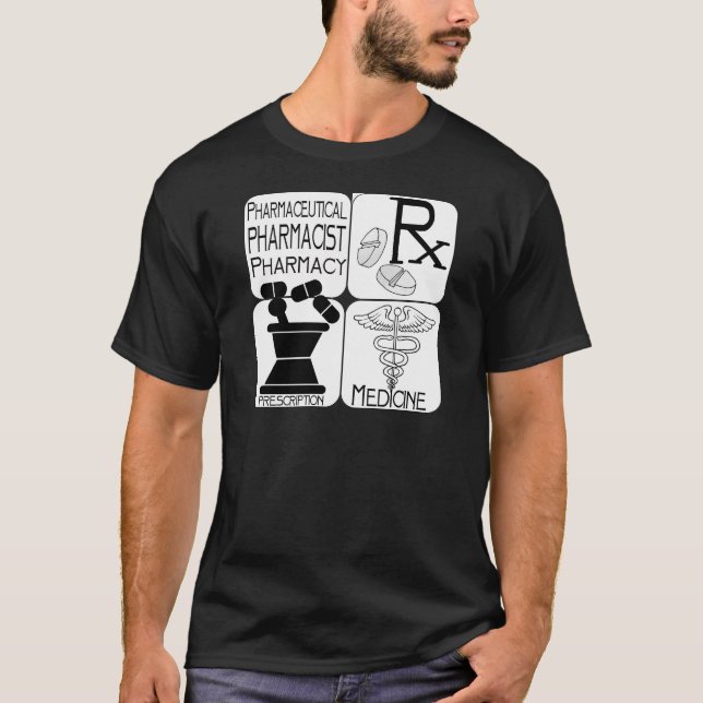 T-shirt LOGO de pharmacien de pharmacie (Devant)