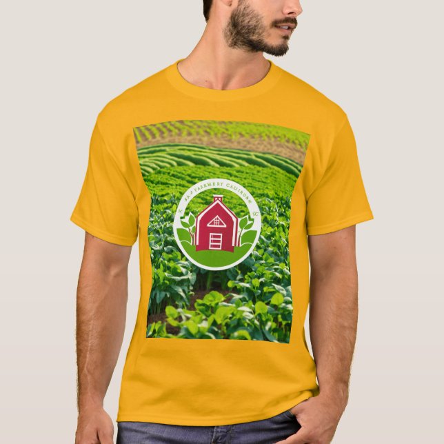 T-shirt Logo de pièces de monnaie d'agriculture numérique  (Devant)