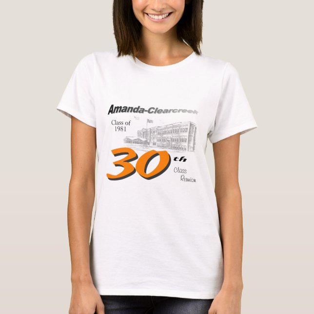 T-shirt Logo de réunion de classe d'ACHS 30ème (Devant)