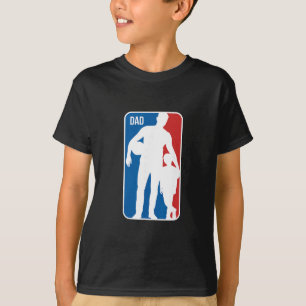 T-shirt Logo de sports Papa Croquis silhouette père fils F