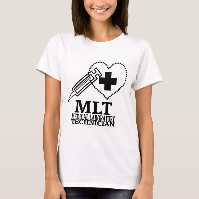 T-SHIRT LOGO DE TECH DE LABORATOIRE MÉDICALE DE SERINGUE (Devant)
