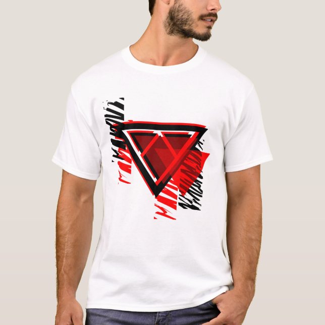 T-shirt Logo de Verzey de décalage rouge (Devant)
