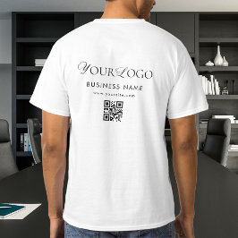 T-shirt Logo de votre entreprise longue durée QR Code Scan