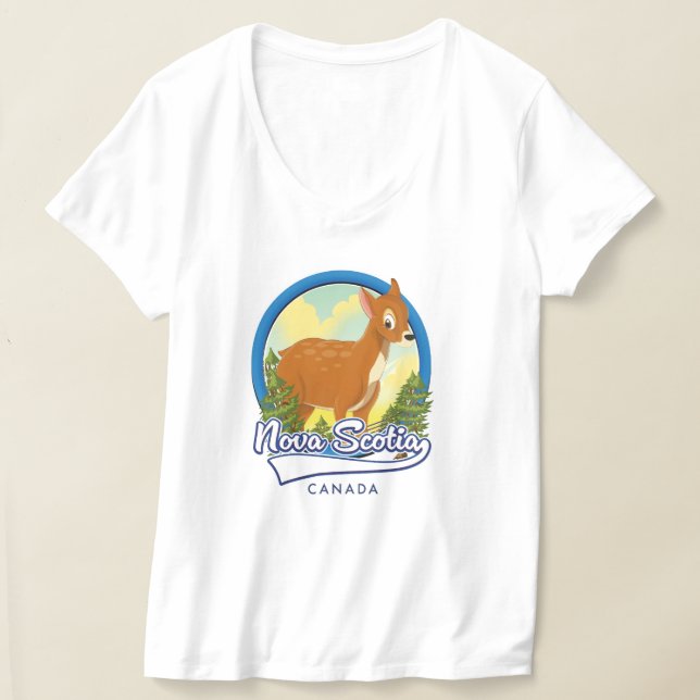 T-shirt Logo de voyage de la Nouvelle-Écosse Canada (Poser)