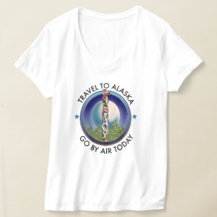 T-shirt logo de voyage en Alaska