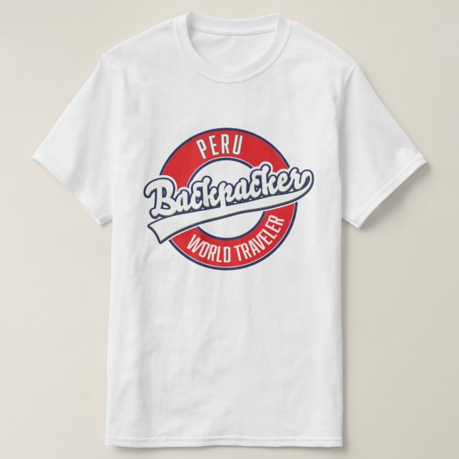 T-shirt Logo de voyageur du monde routard Pérou. (Design devant)