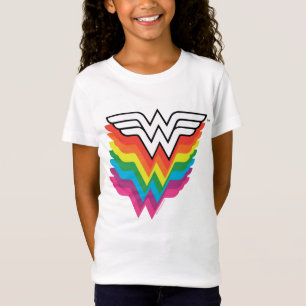 T-Shirt Logo de Wonder Woman Layers Rainbow