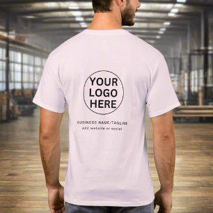 T-shirt Logo d'entreprise avant et arrière personnalisées 