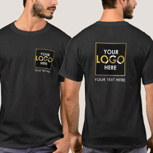 T-shirt Logo d'entreprise double face Texte promotionnel n