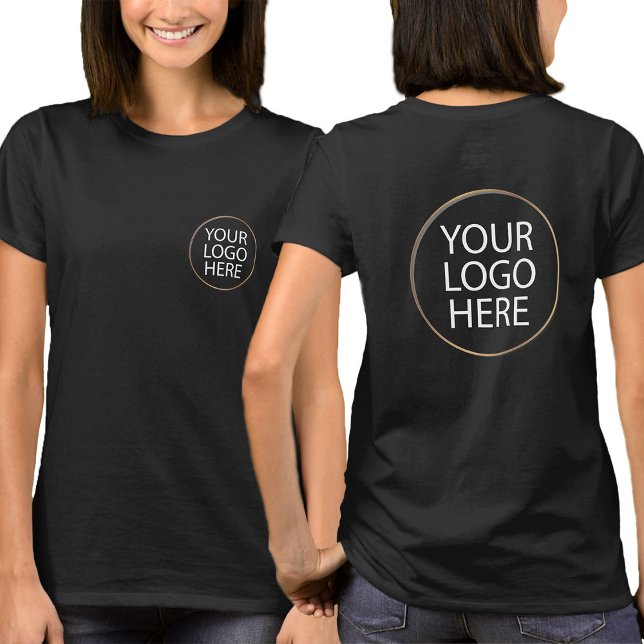 T-shirt Logo d'entreprise | Employé personnalisé noir arri (Créateur téléchargé)