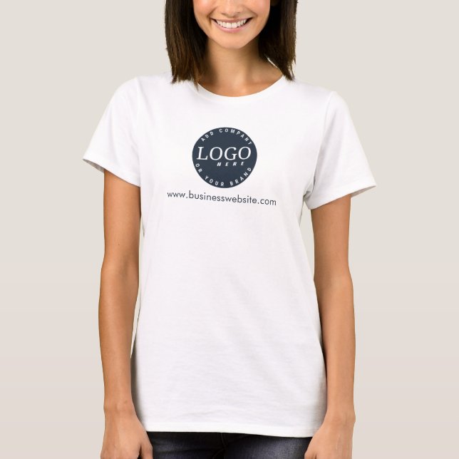 T-shirt Logo d'entreprise moderne et site Web personnalisé (Devant)