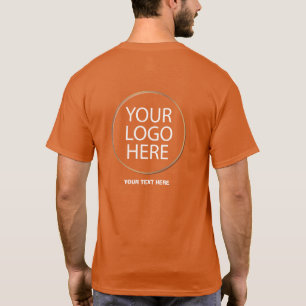 T-shirt Logo d'entreprise   Orang arrière et avant de l'em