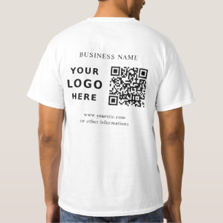 T-shirt Logo d'entreprise personnalisé et code QR