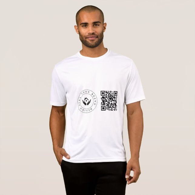 T-shirt Logo d'entreprise personnalisé simple et promotion (Devant entier)