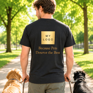T-shirt Logo d'entreprise Promeneur de chien de compagnie