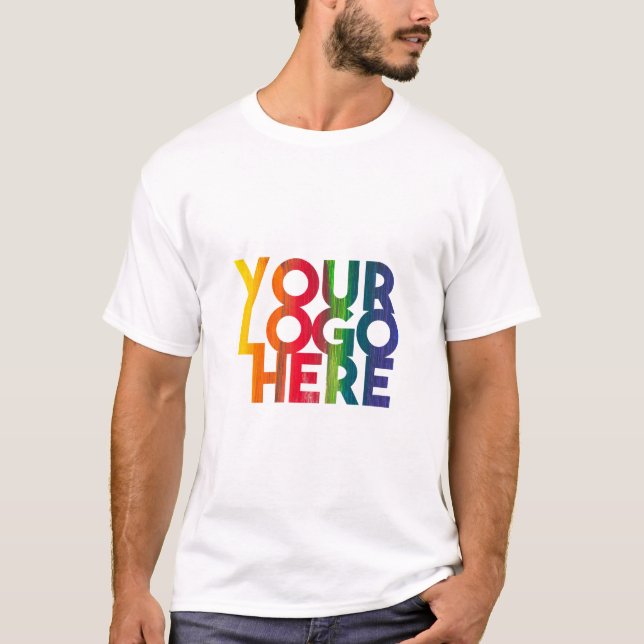 T-shirt Logo d'entreprise simple blanc (Devant)