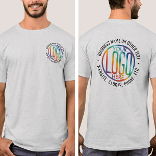 T-shirt Logo d'entreprise simple imprimé sur le devant et 