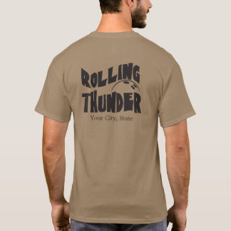 T-shirt Logo d'équipe de bowling - tonnerre de roulement