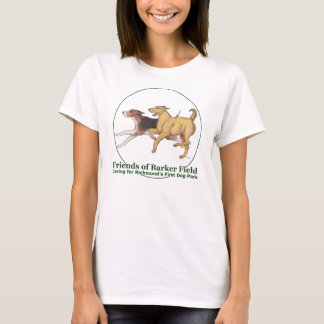 T-shirt Logo des amis de Barker Field sur un Tee de femme