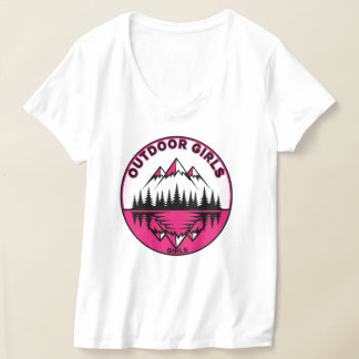 T-shirt Logo des filles de plein air