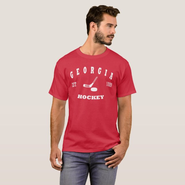 T-shirt Logo d'hockey de la Géorgie rétro (Devant entier)