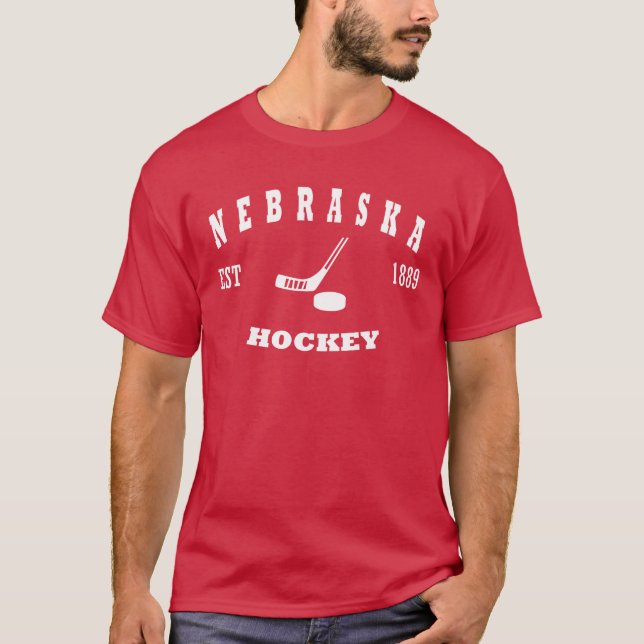 T-shirt Logo d'hockey du Nébraska rétro (Devant)