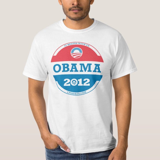T-shirt Logo d'Obama 2012 (Devant)