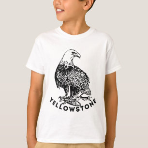 T-shirt Logo d'oiseau du parc aigle chauve de Yellowstone