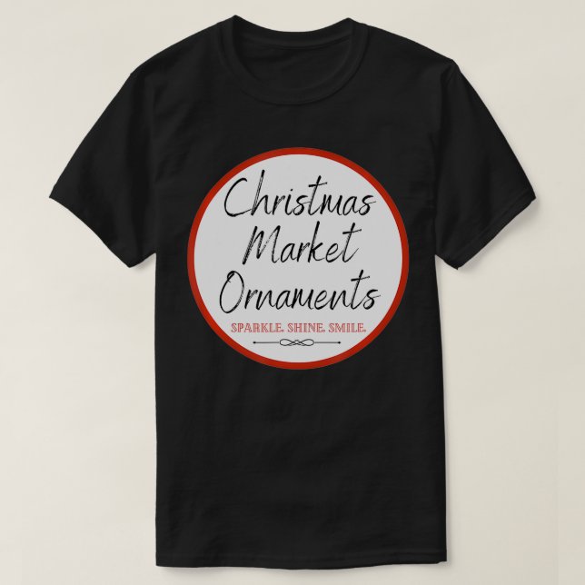 T-shirt Logo d'ornements du marché de Noël (Design devant)