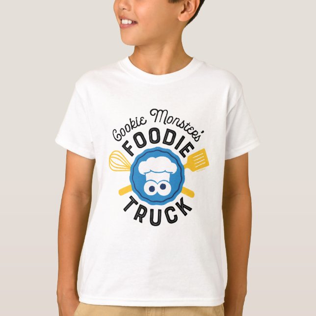 T-shirt Logo du camion fourré de Cookie Monster (Devant)