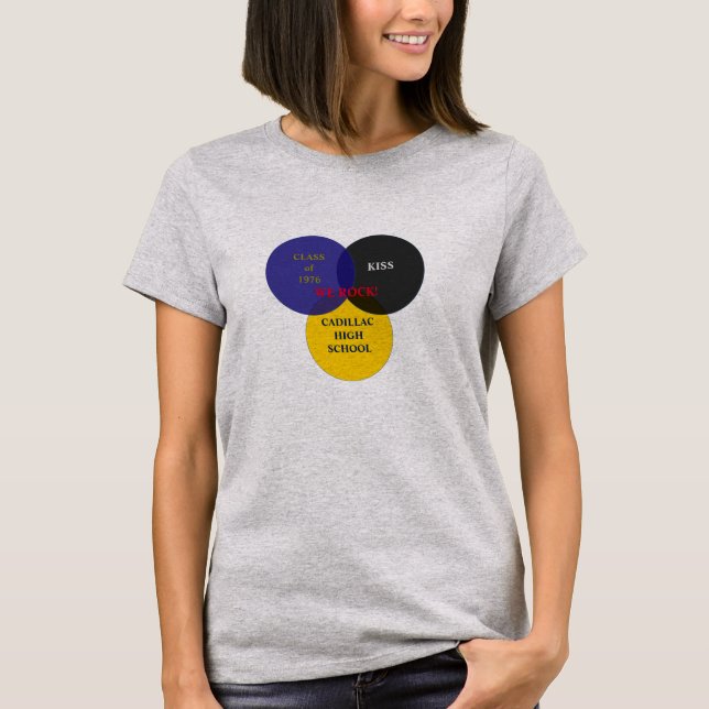 T-shirt Logo du diagramme #2. de Venn de classe de baiser (Devant)