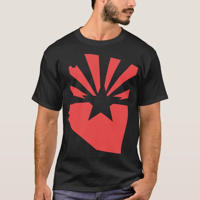 T-shirt Logo du drapeau de l'État de l'Arizona 48 (Devant)